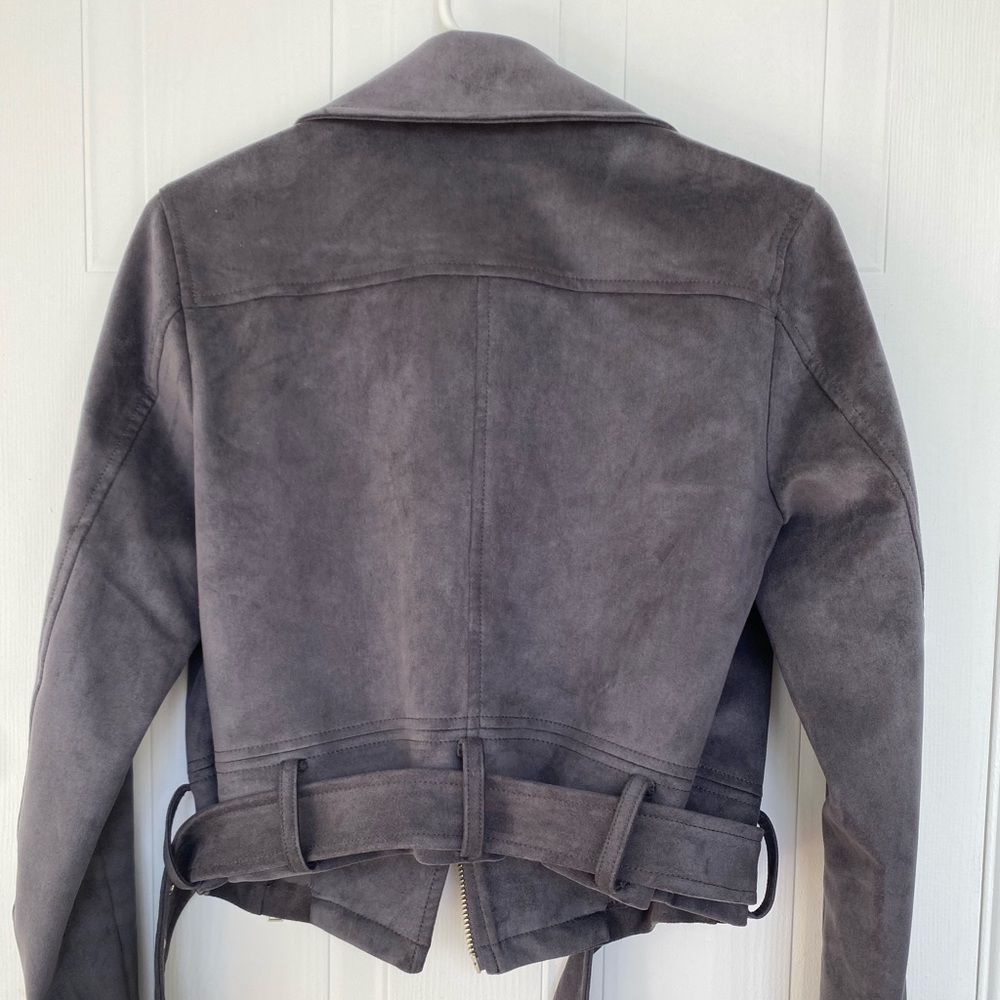 Aritzia Talula Suede Bomber Jacket - Picture 2 of 3